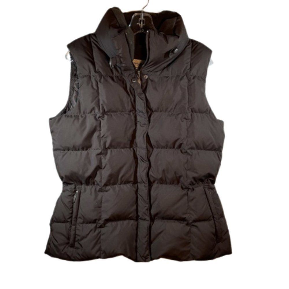 Eddie Bauer 700 Fill Goose Down Puffer Vest Brown Size Large